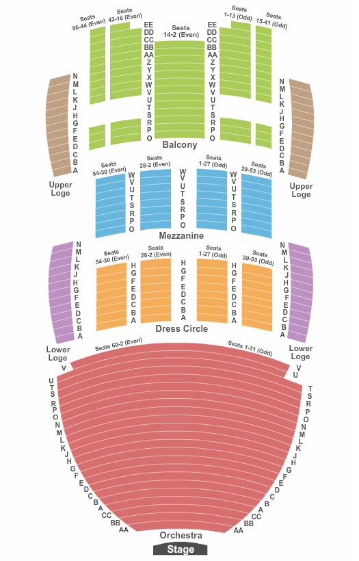 San Diego Civic Theatre Great Gatsby Seating Chart